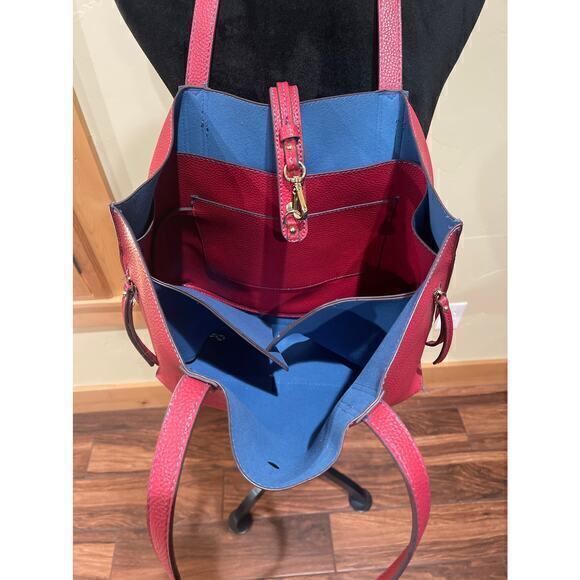 Travanti Red Large‎ Carryall Tote Shoulder Bag Pockets - Picture 4 of 6